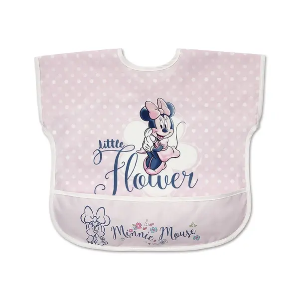 【Baby City娃娃城】米妮防水收納短袖圍兜/畫畫衣