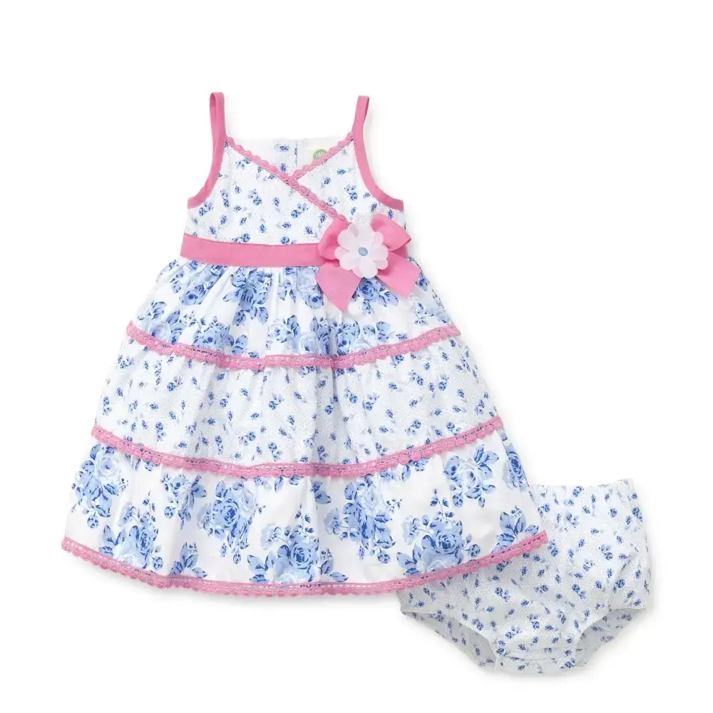 【Little Me】青花瓷吊帶洋裝/襯褲