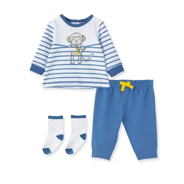 【Little Me】猴子慢跑運動上衣/長褲/襪子