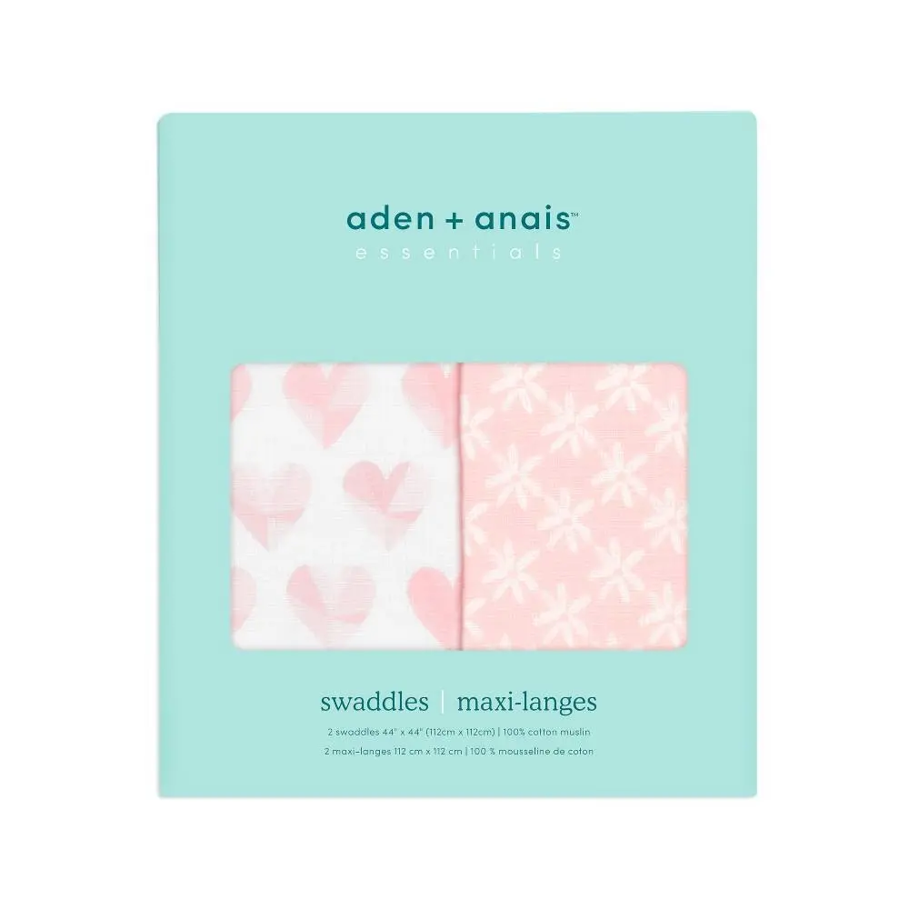 【Aden&Anais】經典多功能包巾2入/心花怒放