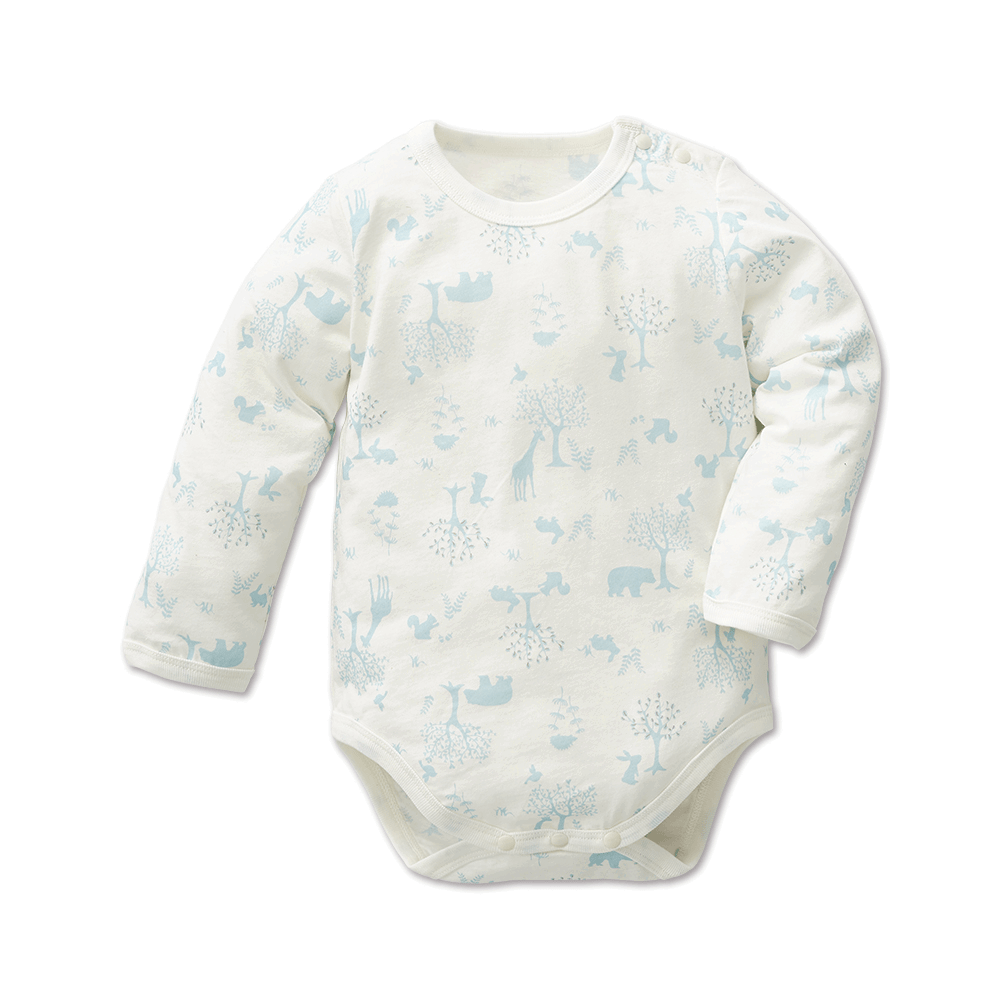 【Baby City娃娃城】長袖肩開連身衣/樹林2色