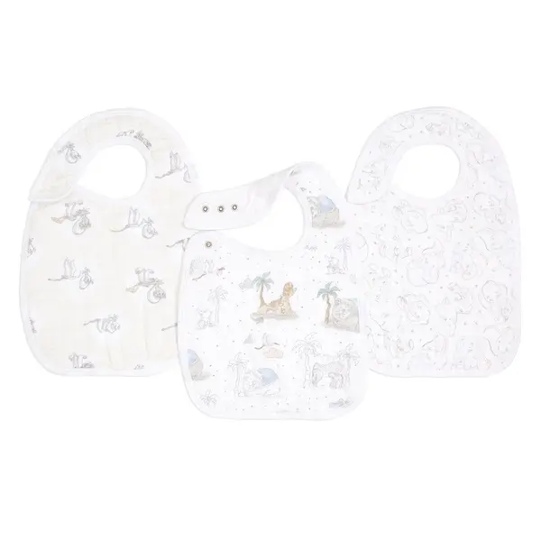 【Aden & Anais】經典圍兜3入/寶貝小飛象