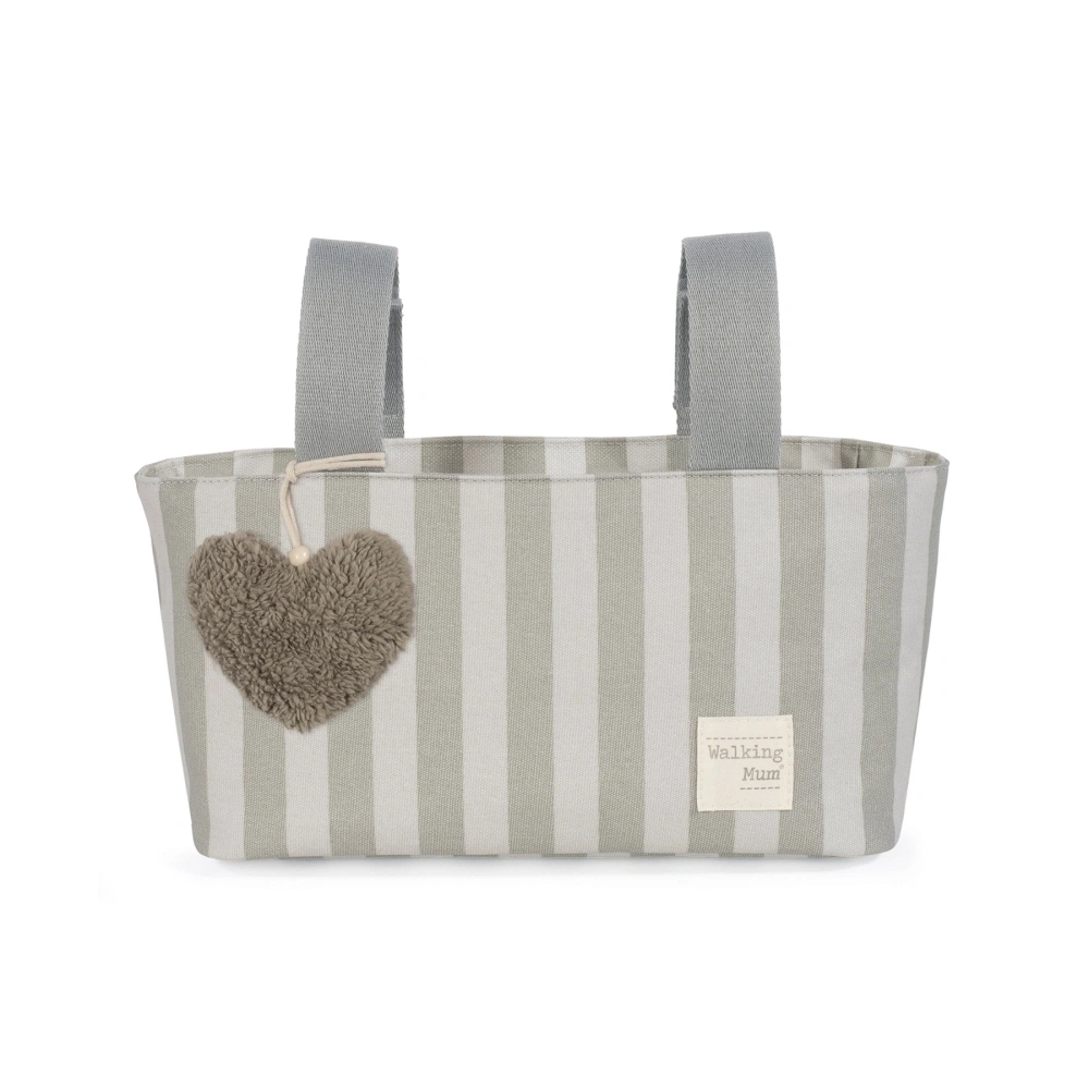 【Walking Mum】防潑水推車掛袋/森綠條紋