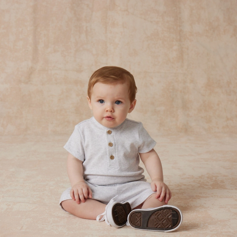 【Little Me】灰色POLO短兔裝