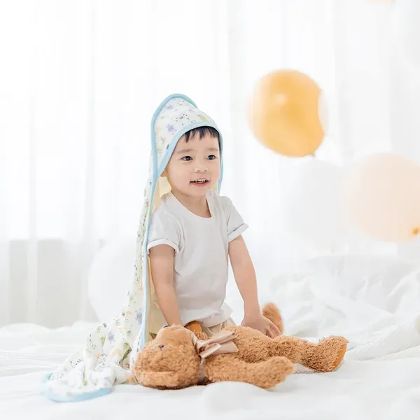 【Baby City娃娃城】怪獸造型連帽沐浴包巾