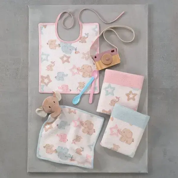 【feiler】可愛大象圍兜(25x30)粉