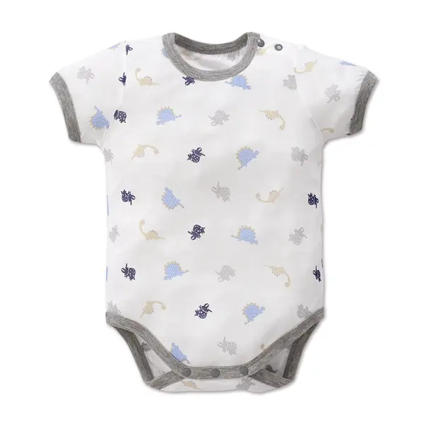 【Baby City娃娃城】短袖肩開連身衣/恐龍