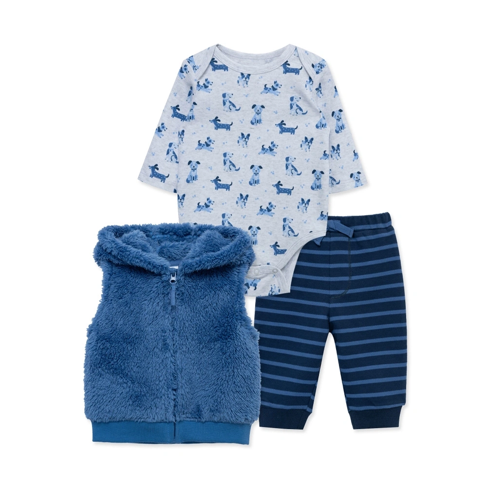 【Little Me】小狗連帽背心/連身衣/褲子