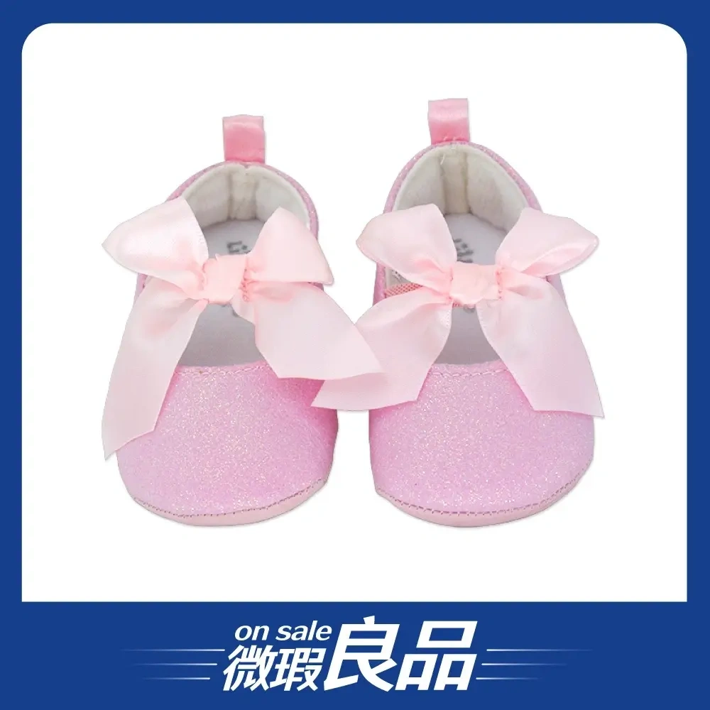 【微瑕良品】【Little Me】粉色蝴蝶結涼鞋