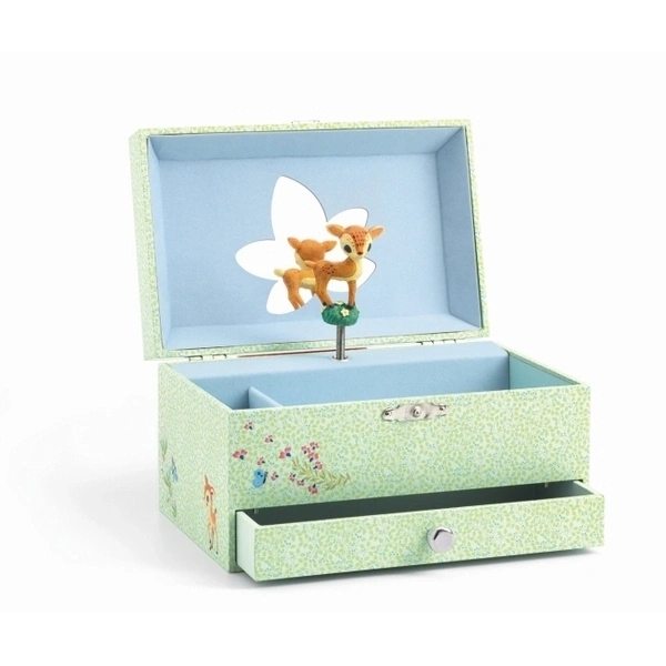 【DJECO智荷】木製音樂盒/小鹿散步珠寶盒