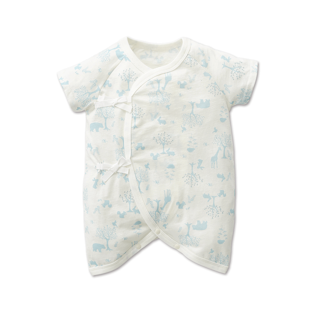 【Baby City娃娃城】有機棉短袖初生兔裝-樹林／2色