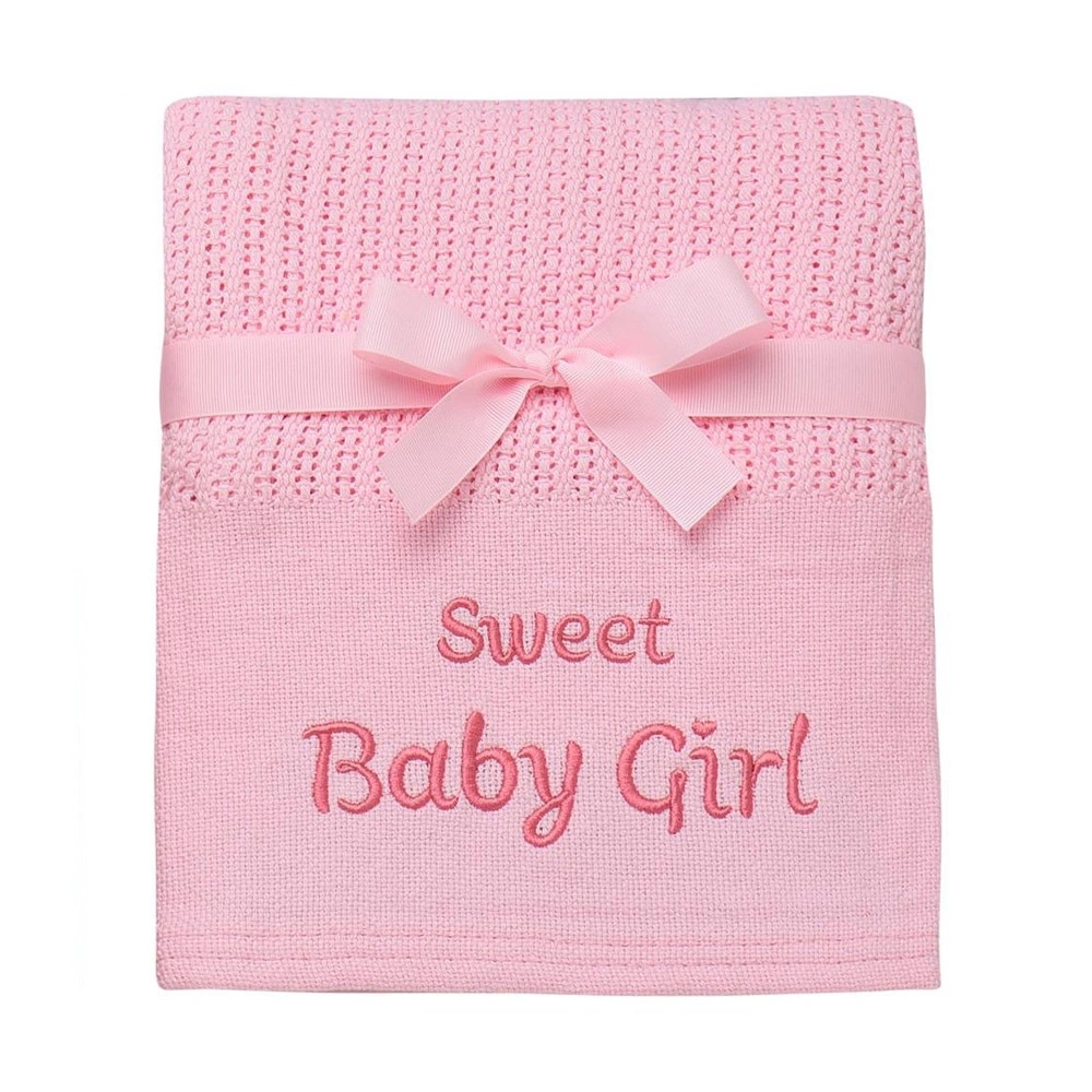 【Little Me】針織蓋毯/粉