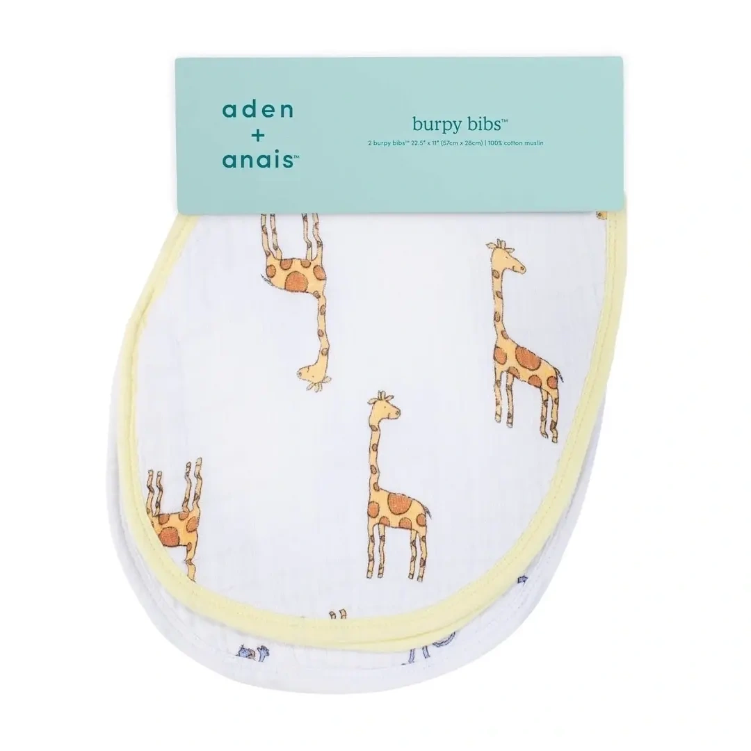 【Aden&Anais】經典圍兜拍嗝兩用巾2入/可愛動物
