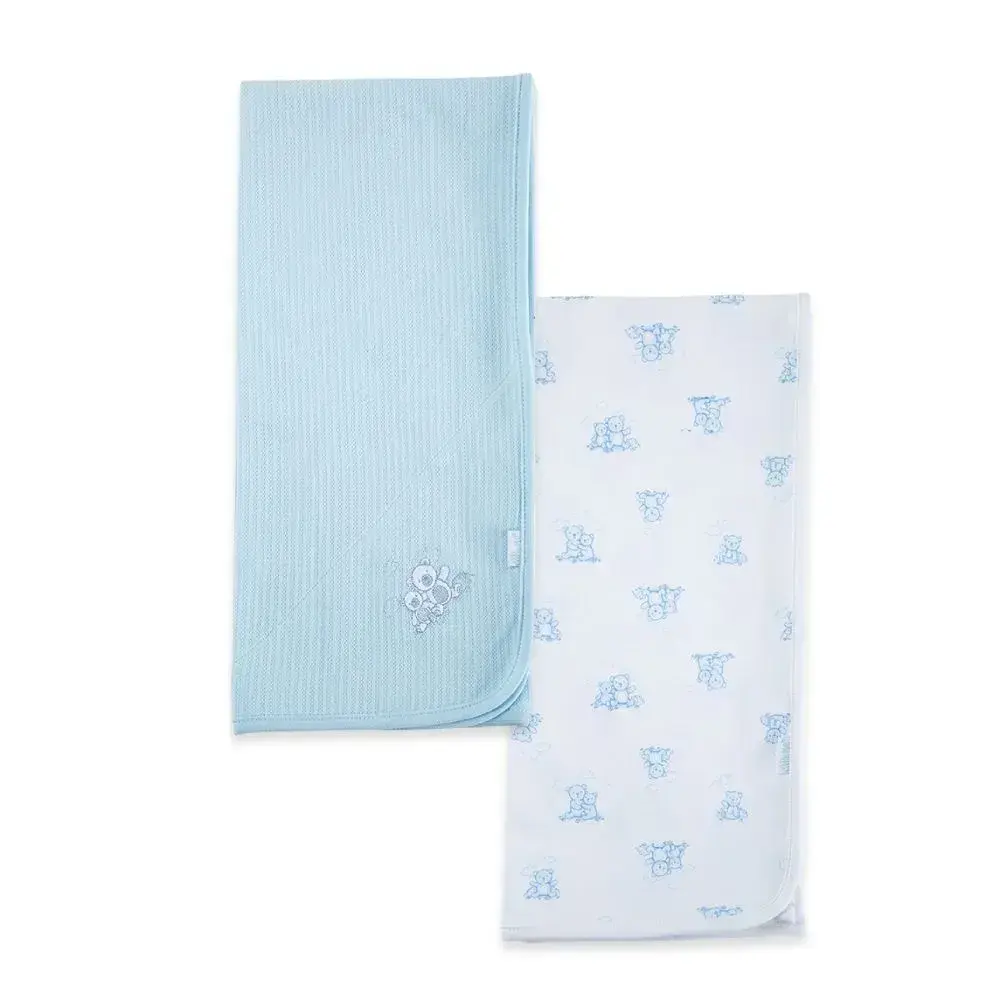 【Little Me】藍小熊蓋毯