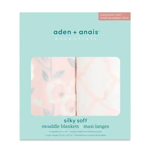 【Aden & Anais】竹纖維多功能包巾2入/柔花絹染