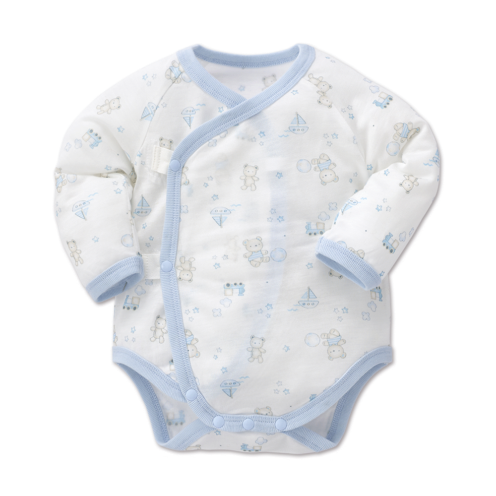 【Baby City娃娃城】天絲長袖初生連身衣-玩具熊／2色