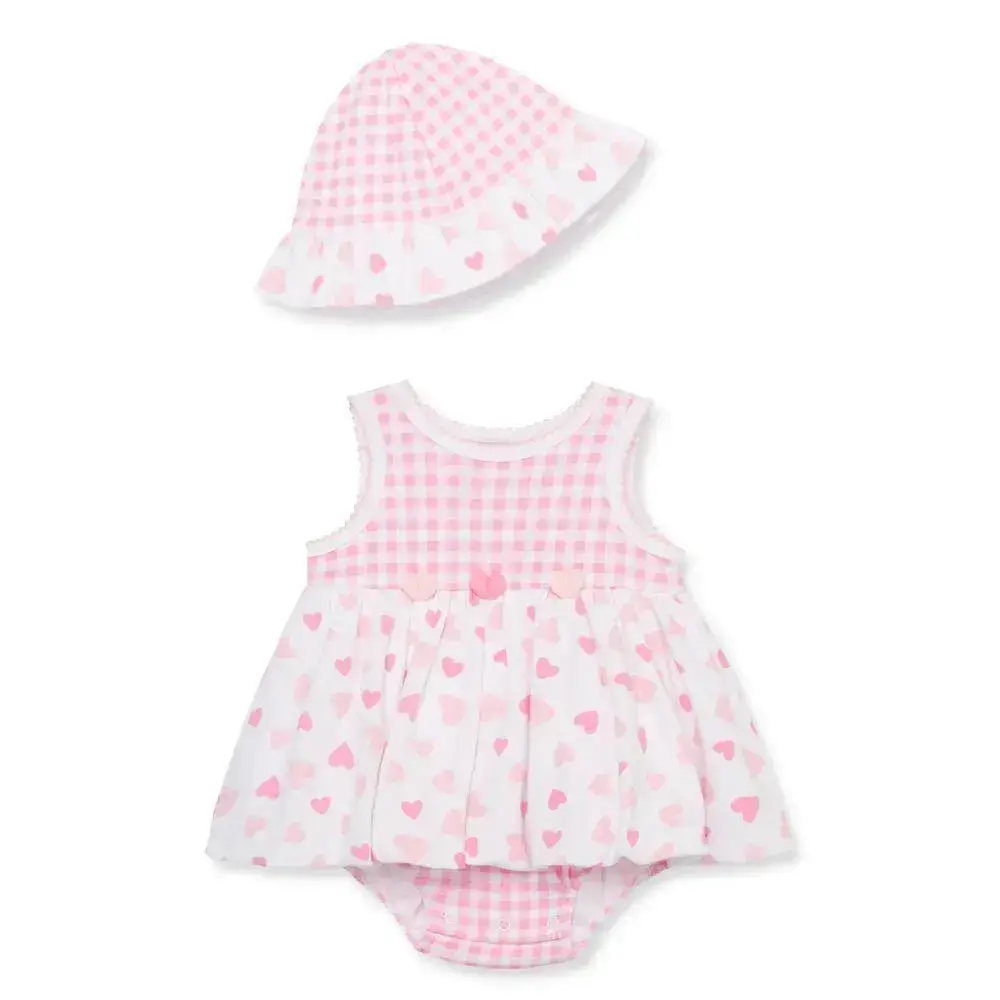【Little Me】愛心帶裙連身衣/帽子