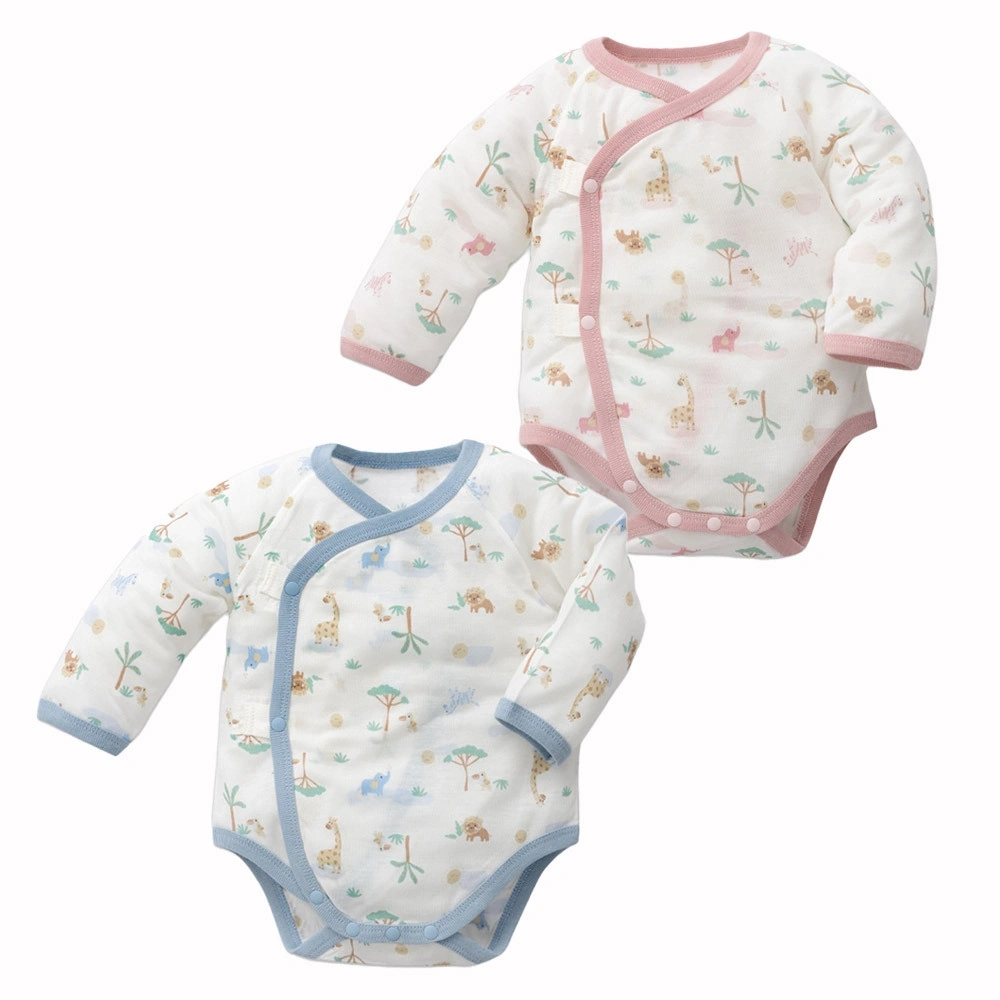 【Baby City娃娃城】天絲長袖初生連身衣(草原動物) / 2色
