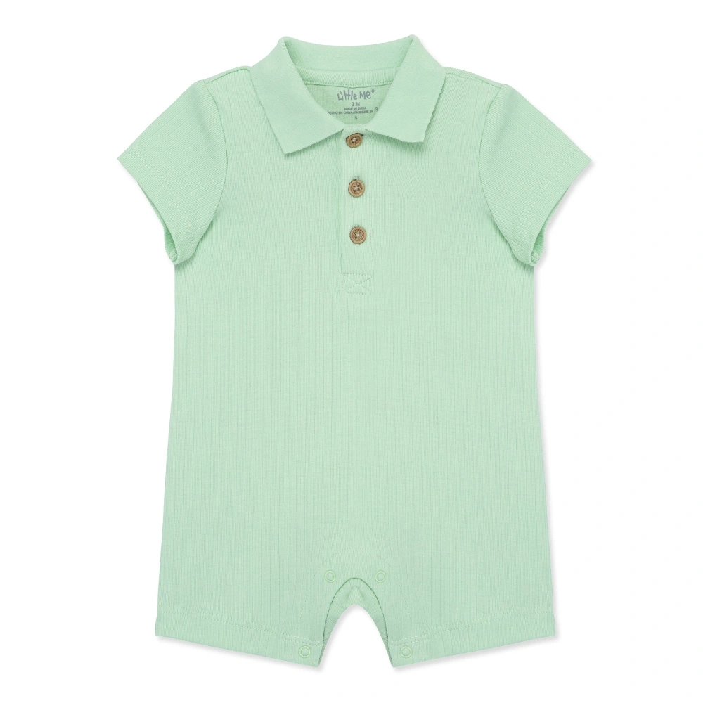 【Little Me】綠色POLO短兔裝