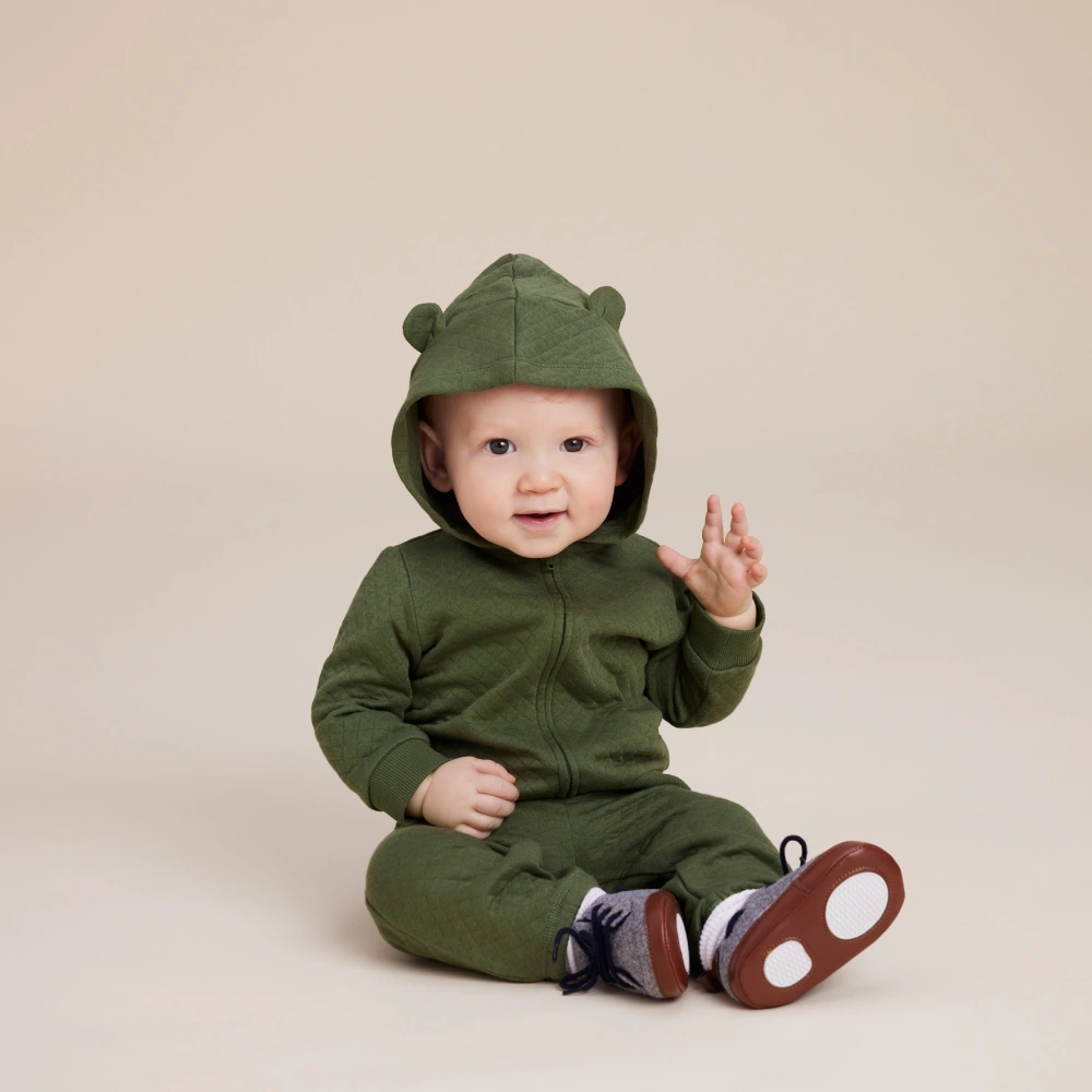 【Little Me】綠色連帽外套/褲子