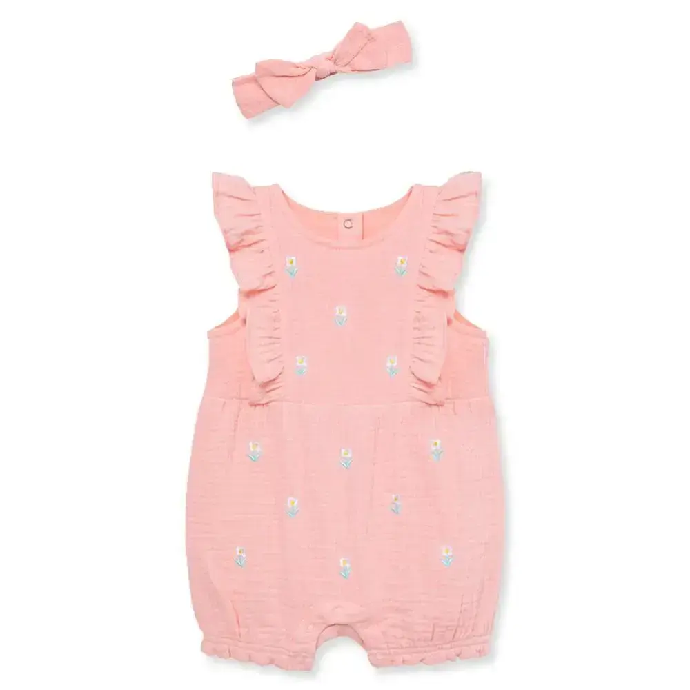 【Little Me】花邊短兔裝/髮帶