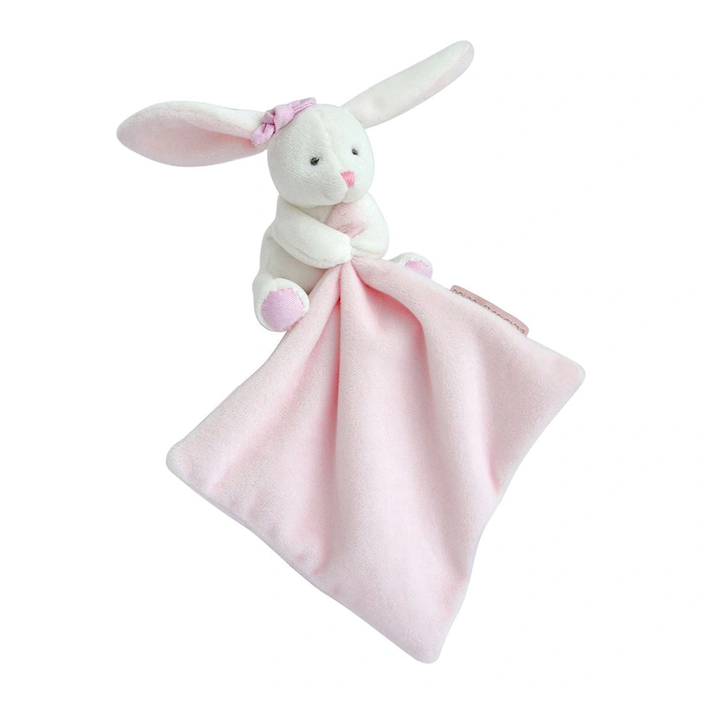 【Doudou】珍愛寶貝/布偶安撫巾/粉兔