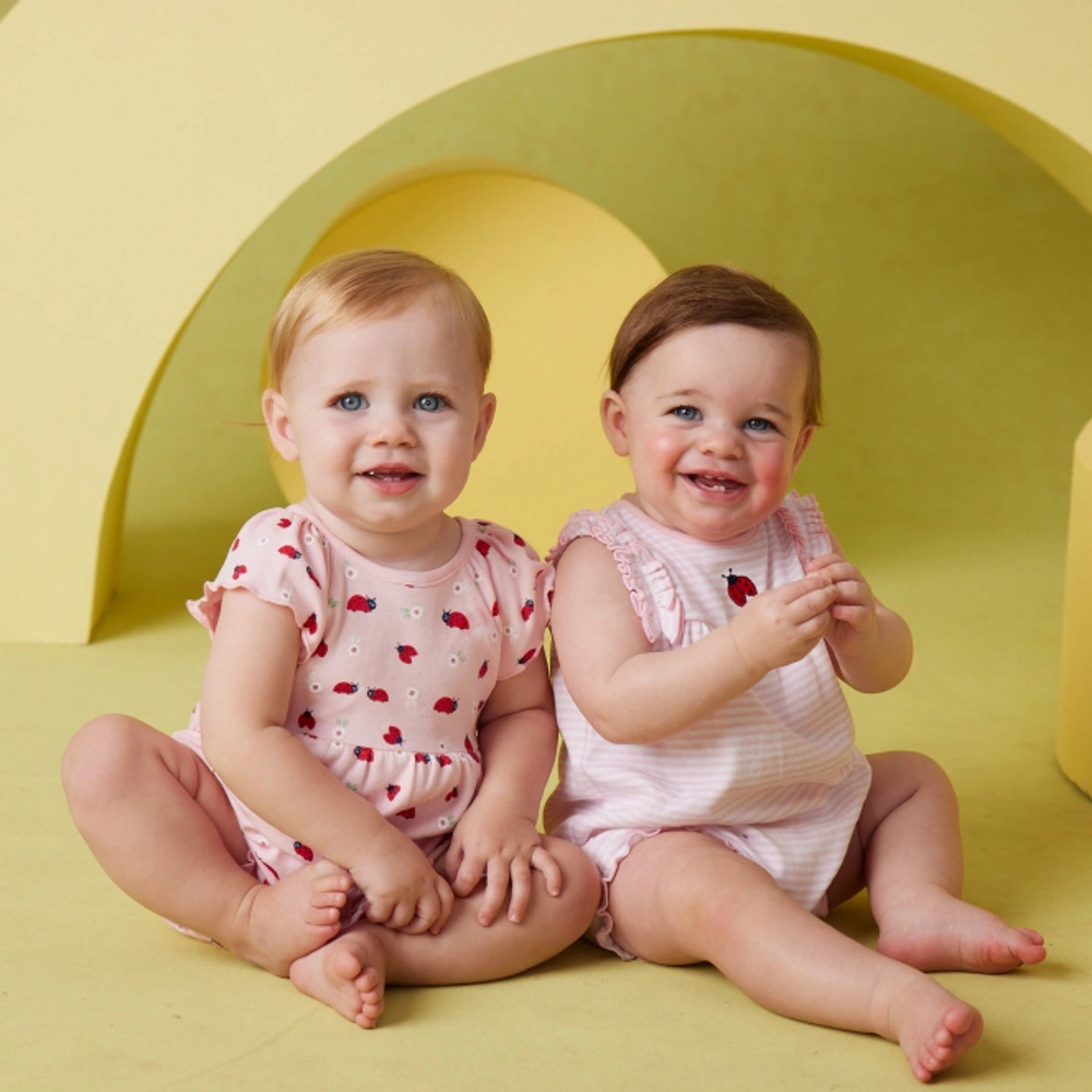 【Little Me】草莓短兔裝二入組