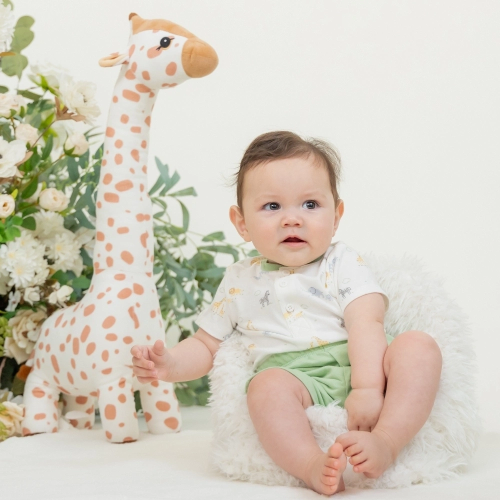 【Little Me】動物短袖連身衣/褲子