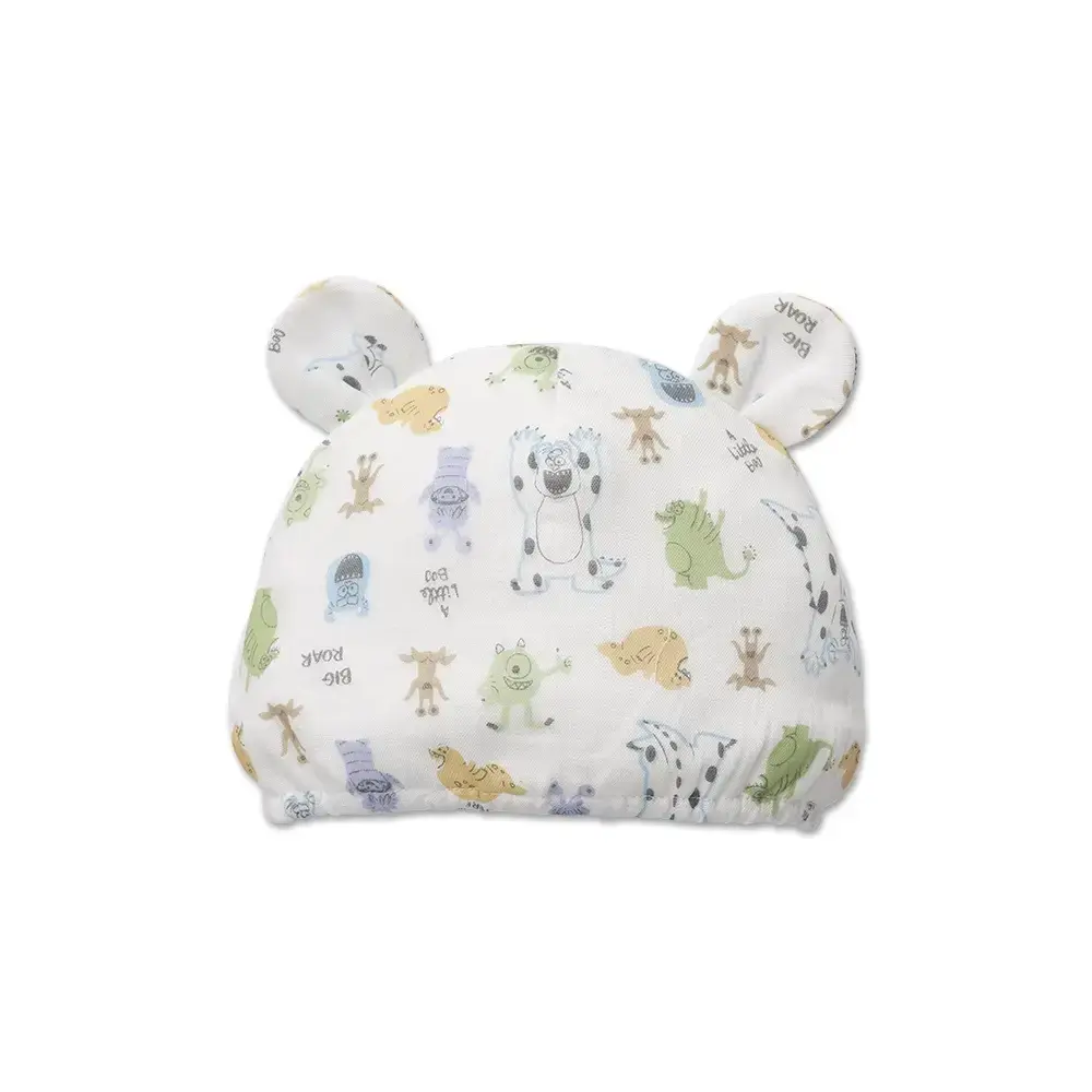 【Baby City娃娃城】怪獸造型紗布嬰兒帽
