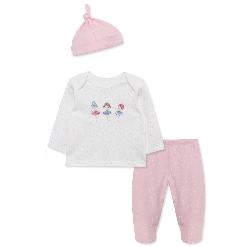 【Little Me】閃爍芭蕾上衣/連腳褲/帽子