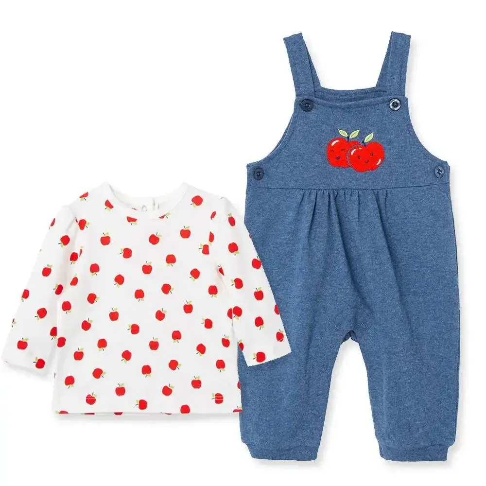 【Little Me】蘋果吊帶褲套裝