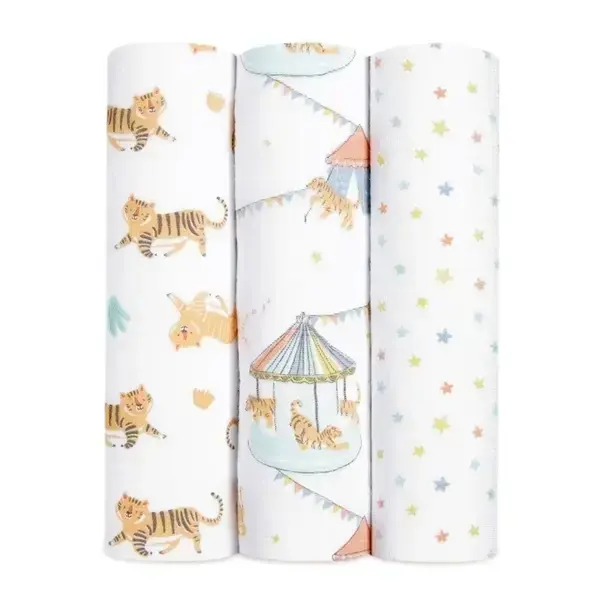 【Aden&Anais】經典多功能包巾3入/虎虎生風