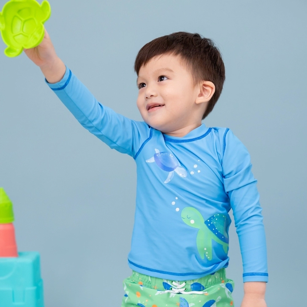 【Little Me】海龜長袖防護泳衣