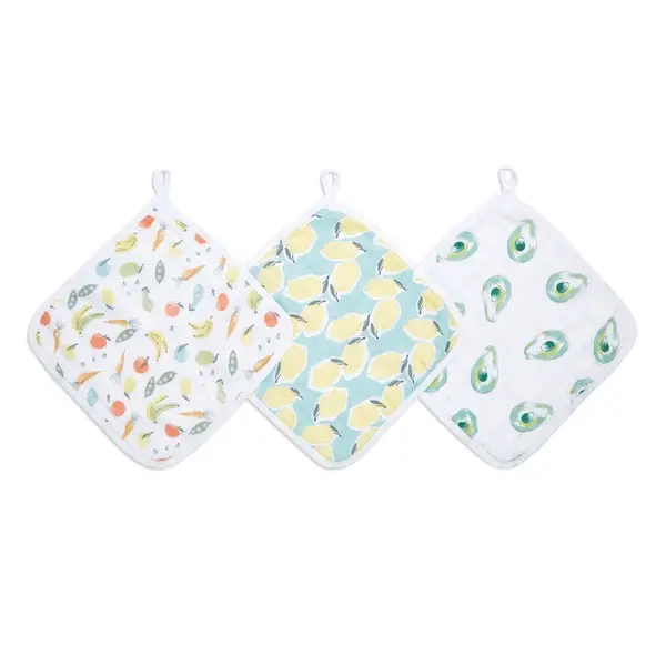 【Aden & Anais】方巾3入/蔬果派對