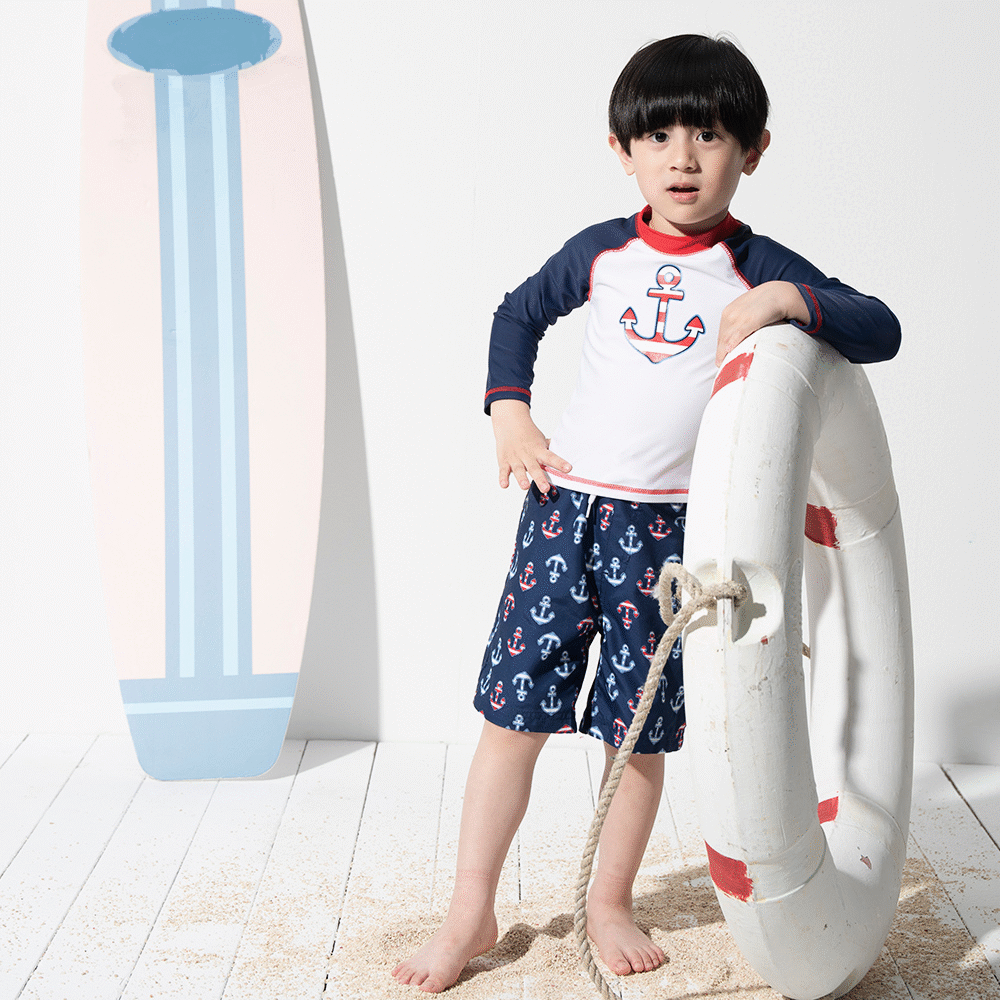 【Little Me】船錨泳褲