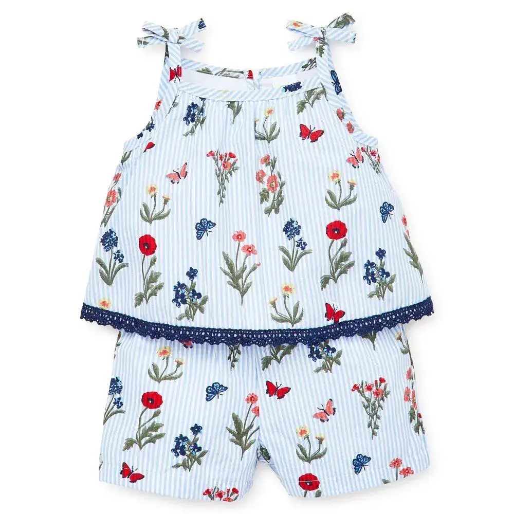 【Little Me】植物吊帶連身褲裝