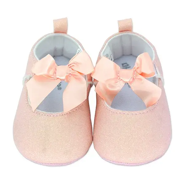 【Little Me】橘色蝴蝶結涼鞋