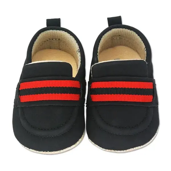 【Little Me】黑紅條紋懶人鞋