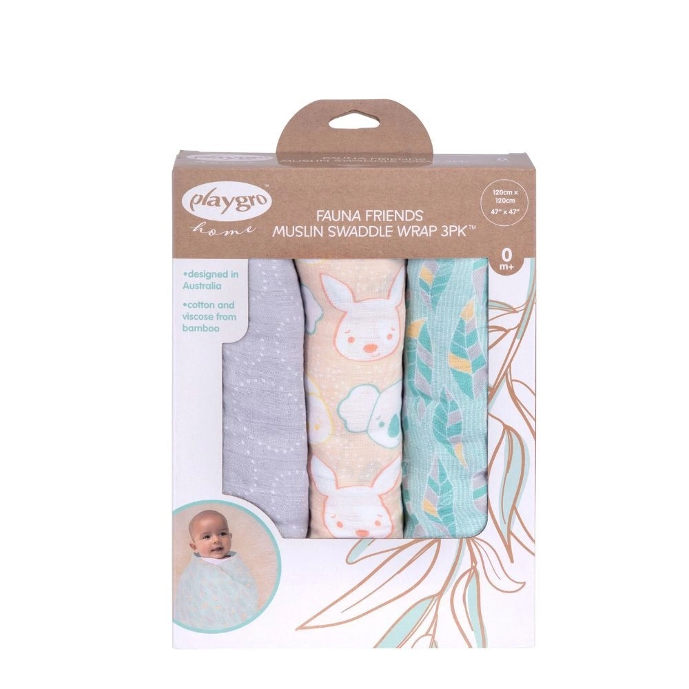 【Playgro培高】多功能三色包巾