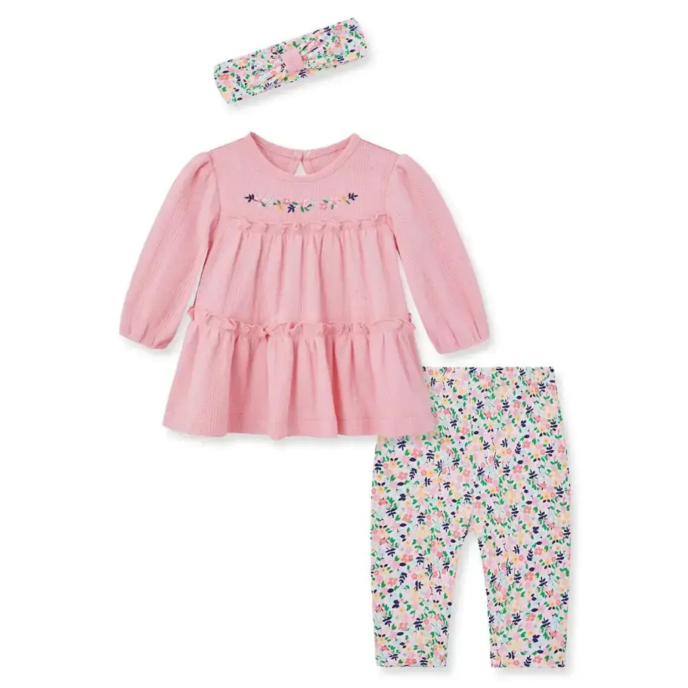 【Little Me】花環上衣/緊身褲/髮帶