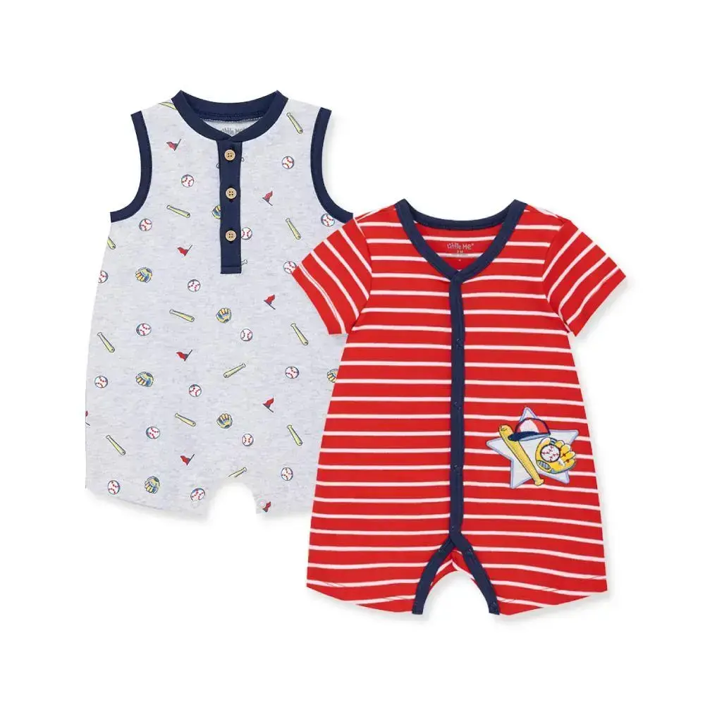 【Little Me】棒球短兔裝二件組