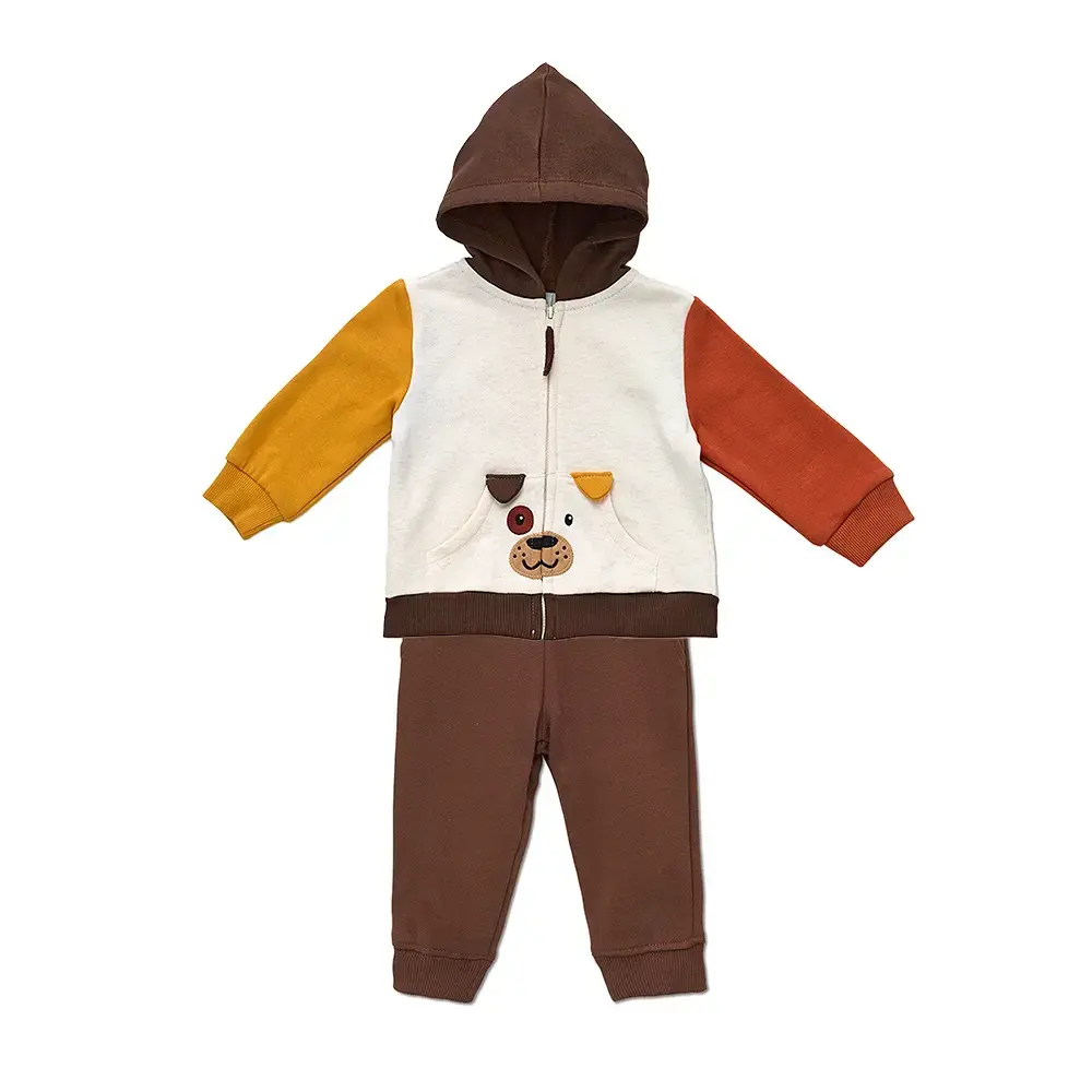 【Little Me】小狗拼接連帽外套/褲子