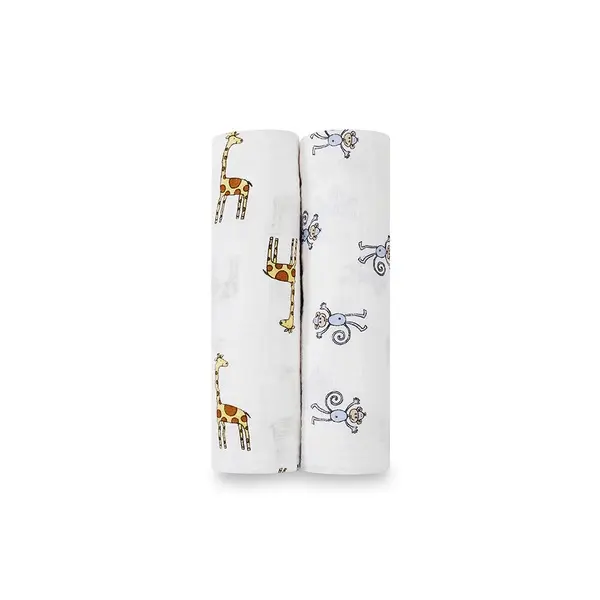 【Aden & Anais】經典多功能包巾2入/可愛動物