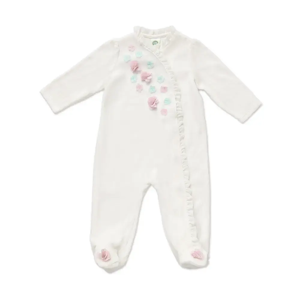 【Little Me】戚風花卉連腳兔裝