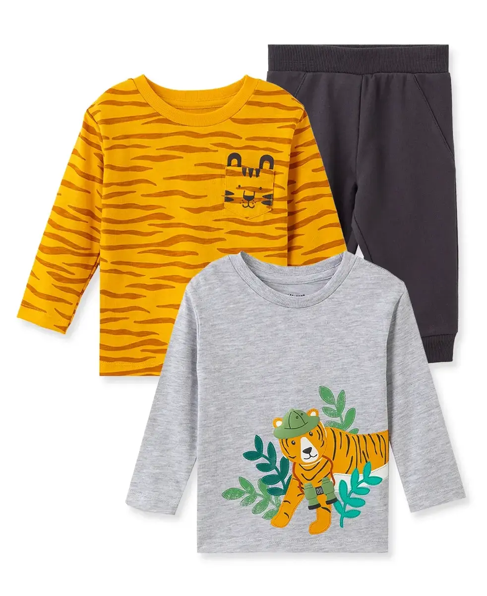 【Little Me】老虎上衣二入/長褲