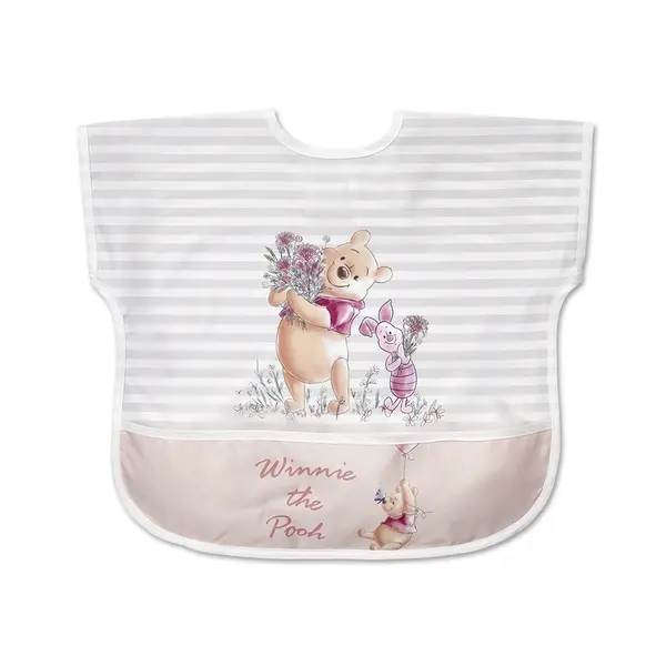 【Baby City娃娃城】維尼防水收納短袖圍兜