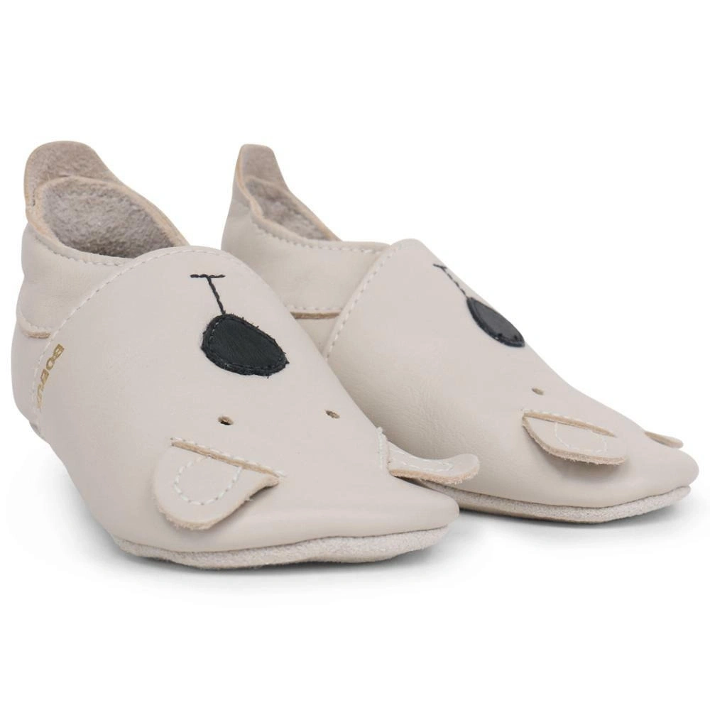 【BOBUX】真皮寶寶成長鞋/小熊/牛奶白