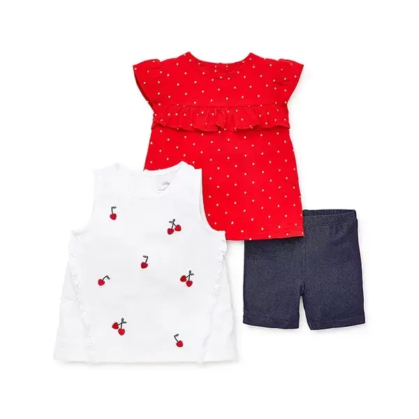 【Little Me】櫻桃上衣二件/短褲組