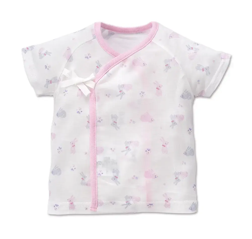 【Baby City娃娃城】天絲棉短袖肚衣-粉兔