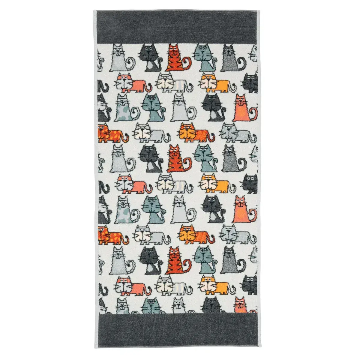 【feiler】高冷貓咪手巾(50x100)/灰